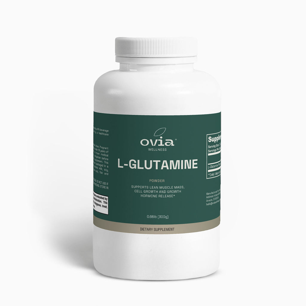 L-Glutamine Powder - Pure Unflavored Glutamine Supplement for Muscle Recovery (300g)
