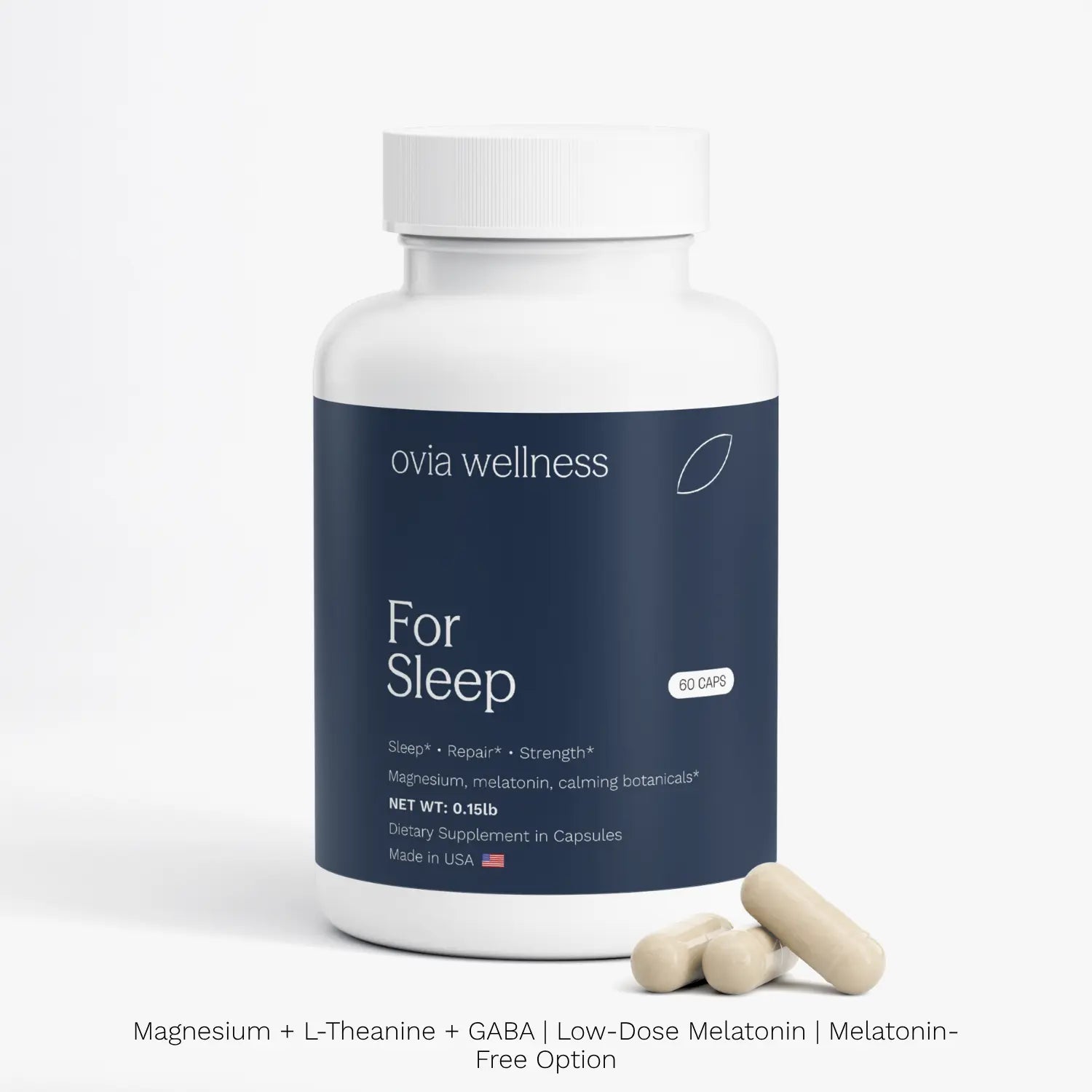 Natural Sleep Aid - Melatonin Supplement with GABA, Ashwagandha & Calming Botanicals (60 Caps)