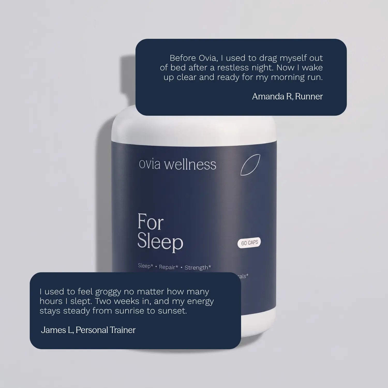 Natural Sleep Aid - Melatonin Supplement with GABA, Ashwagandha & Calming Botanicals (60 Caps)