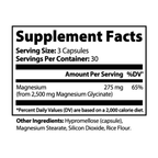 Magnesium Glycinate Supplement 2,500mg - Sleep & Muscle Recovery (90 Count)