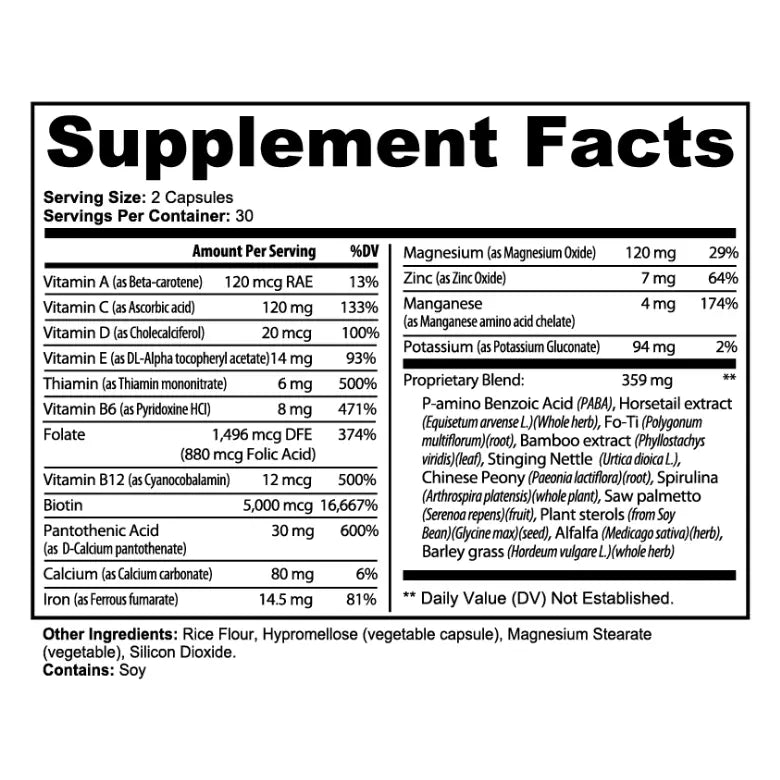 Glow Support for Hair, Skin & Nails - Ovia Wellness
