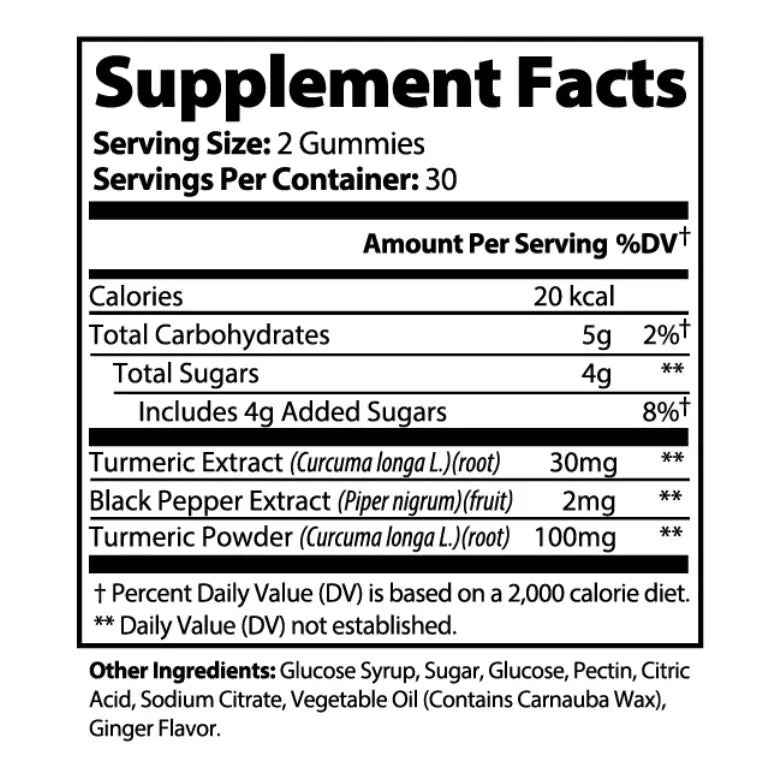 Turmeric Gummies for Joint Comfort & Faster Recovery - Ovia Wellness
